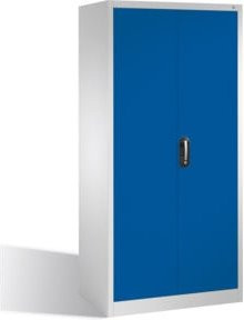 C+P Werkzeugschrank mit Drehtüren und 4 Innenböden, Front Enzianblau, Korpus Lichtgrau, H: 195 cm, B: 93 cm, T: 60 cm - Bild 1
