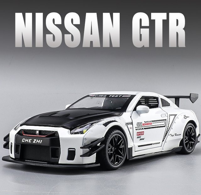 Maisto Nissan GTR-r35, Modell Sportwagen, 1:24, Metall, Weiß - Bild 1