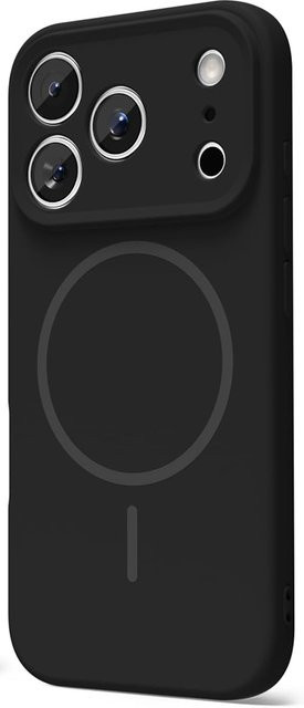 Magnetische Silikonhülle mit Kameraschutz für iPhone (MagSafe kompatibel) von NYFundas in Schwarz - Bild 1