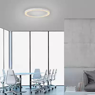 Paul Neuhaus Pure Lines Round LED-Deckenleuchte in White, dimmbar mit Fernbedienung, Durchmesser: 50 cm - Bild 2
