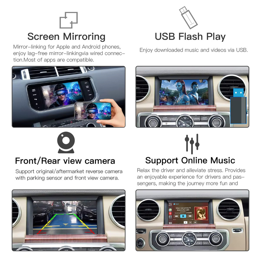 AUTOABC Kabelloses CarPlay und Android Auto Interface für Land Rover und Jaguar in Schwarz - Bild 4