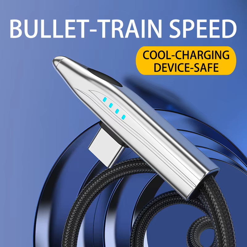 NNBILI High-Speed Train LED-Ladekabel USB-A auf USB-C mit bis zu 100W für Huawei und OPPO - Bild 3