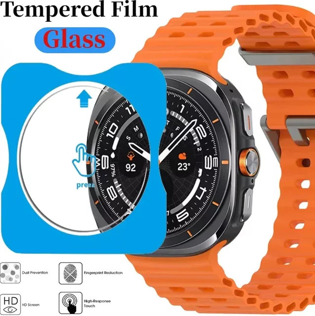 Samsung Schutzfolie aus gehärtetem Glas, Galaxy Watch 7/6/5/4, transparent - Bild 1
