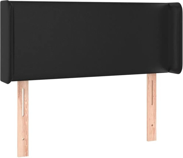 vidaXL LED Kopfteil in Schwarz aus Kunstleder mit USB-Ladeport und integrierter Beleuchtung, B: 93 cm, T: 16 cm, H: 78-88 cm - Bild 1