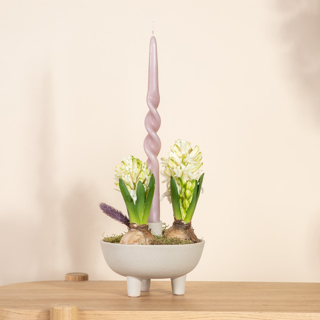 DIY Kerzenschale Lavender Love von BLUME2000 in Weiß und Lila - Bild 1
