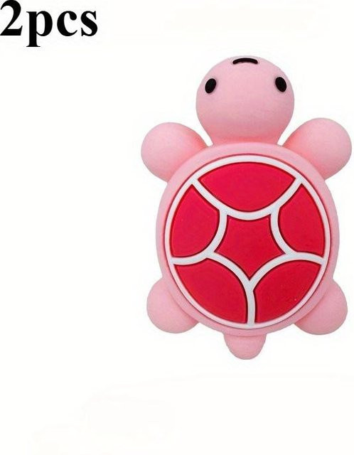 2 Stück 3D Cartoon Schildkröte Schuhanhänger, Silikon, Herren - Bild 1