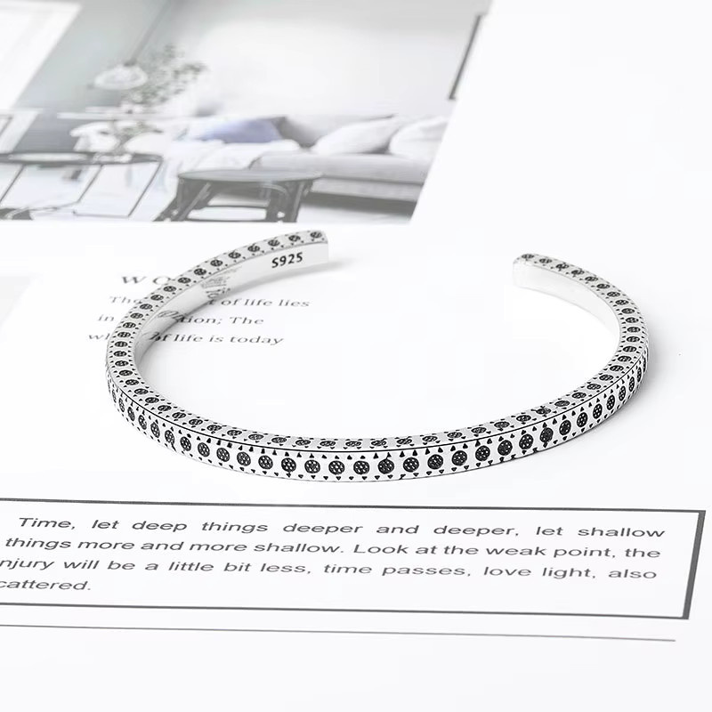 Cеребро Armband, silberfarben, Punktmuster, Damen und Herren - Bild 3