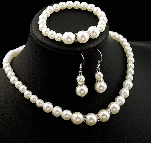 Lucky Star Jewelry Schmuck-Set, Zirkonia, Perle, Weiß, Damen - Bild 1