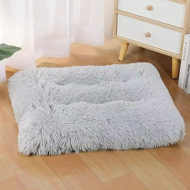 Waschbares Plüsch-Hundebett von Household supplies MH als Anti-Angst-Schlafmatte für kleine, mittelgroße und große Hunde, B/T: 60 x 40 cm - Bild 1