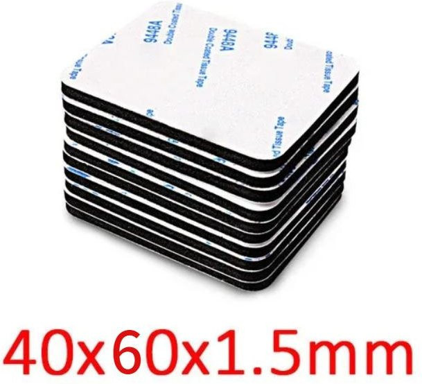 Lanzhong home life Doppelseitiger Klettverschluss Anti-Rutsch-Aufkleber in Schwarz, Durchmesser: 40 mm und 60 mm - Bild 1