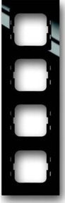 Busch-Jaeger 4-fach Rahmen Schwarz, Breite: 9,1 cm, Höhe: 30,4 cm, Tiefe: 1,1 cm - Bild 1
