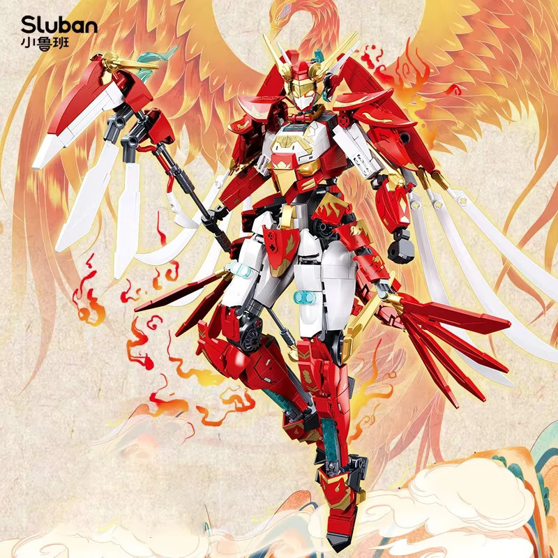 Sluban Roboterbausteine MOC Chinesischer Mech Bausatz mit Waffen aus Kunststoff, 1389 Teile - Bild 3