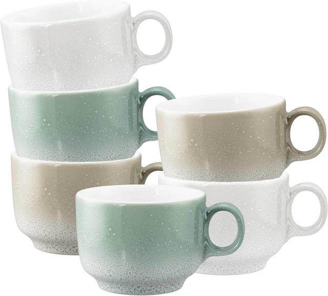 Seltmann Weiden Kaffeetassen Sento Home, 6er Set, Keramik, Mehrfarbig, 210 ml pro Tasse - Bild 1