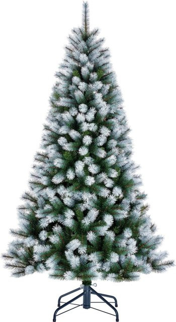 Künstlicher Weihnachtsbaum Kingston Frosted von Black Box Trees in Grün und Weiß, Höhe: 215 cm - Bild 1