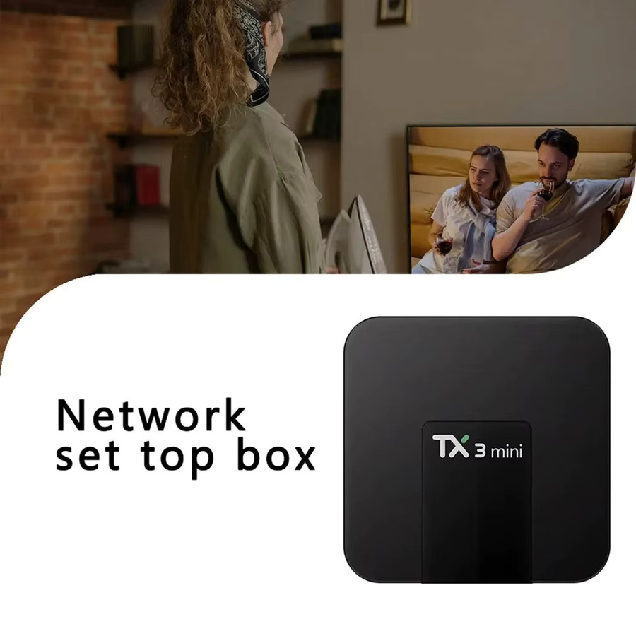 Yggcoo 2025 TX3 Mini 4K Smart TV Box Android 10, Amlogic 3228A, 2GB RAM, 16GB Speicher, 4K UHD, H.265, 2,4G WLAN, Media Player in Schwarz - Bild 2