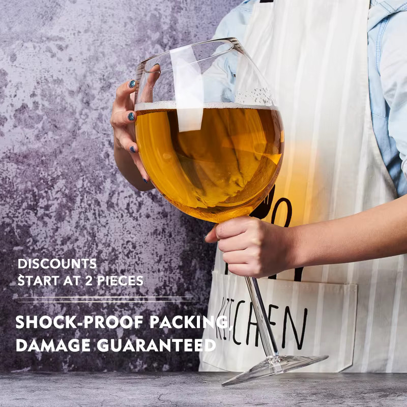 Extra großes Bierglas von OK HOLIDAY, transparentes Glas mit 3000 ml Fassungsvermögen - Bild 2