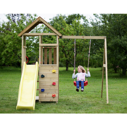 Wendi Toys Kletterspielturm Pelikan in Natur und Braun mit Gelb und Multicolour, B/H/T: 270 x 270 x 280 cm - Bild 6