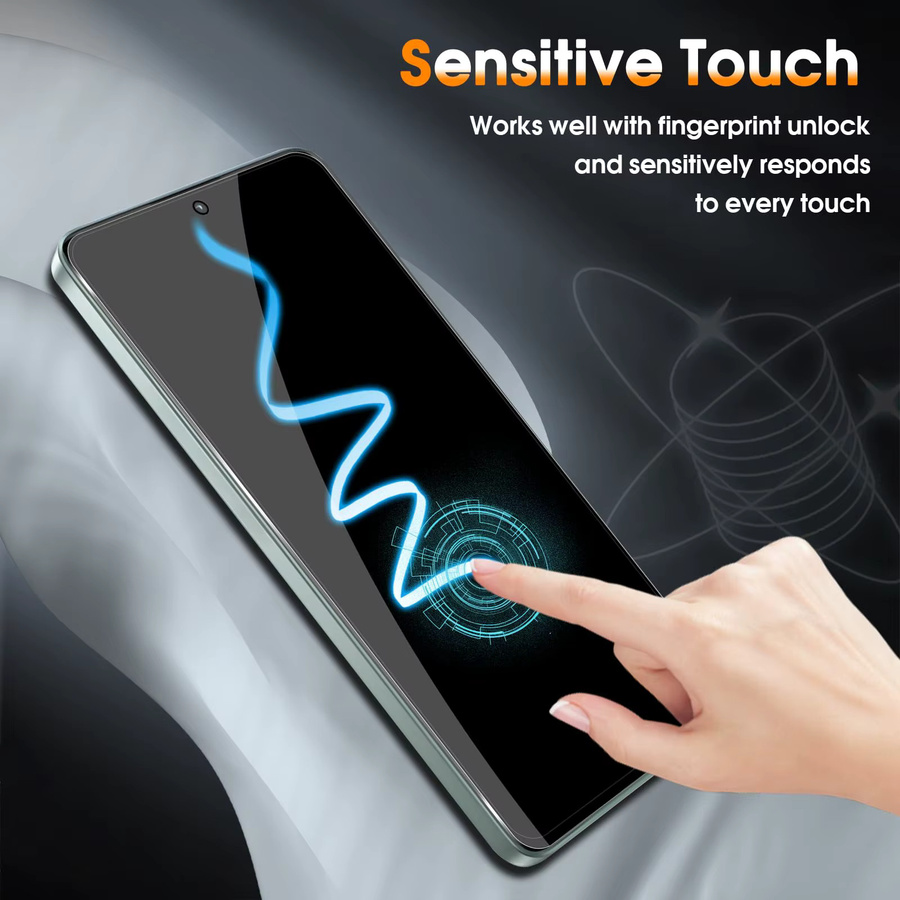 Xiaomi Anti-Spionage Displayschutz aus gehärtetem Glas für Redmi Note 13 Pro 4G und 5G, transparent, 9H Kratzfestigkeit - Bild 3