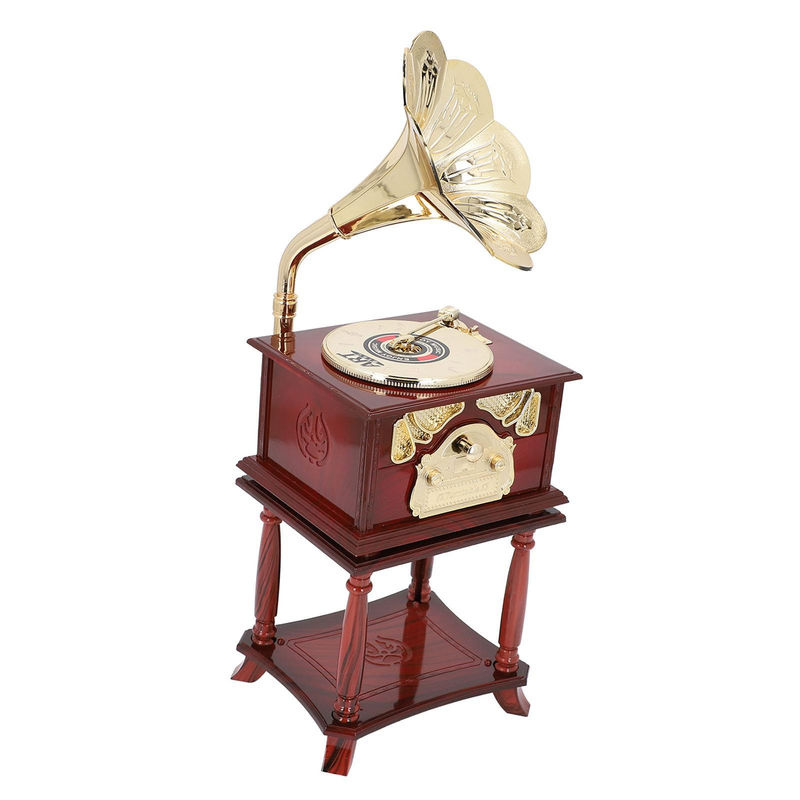 TOMTOP JMS Exquisite mechanische Retro Musikdose mit Figuren aus Holz und Kunststoff in Braun - Bild 4