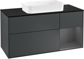 V&B Waschtischunterschrank Finion in matt blau lackiert, Breite: 120 cm, Tiefe: 50,1 cm, Höhe: 50,1 cm - Bild 1