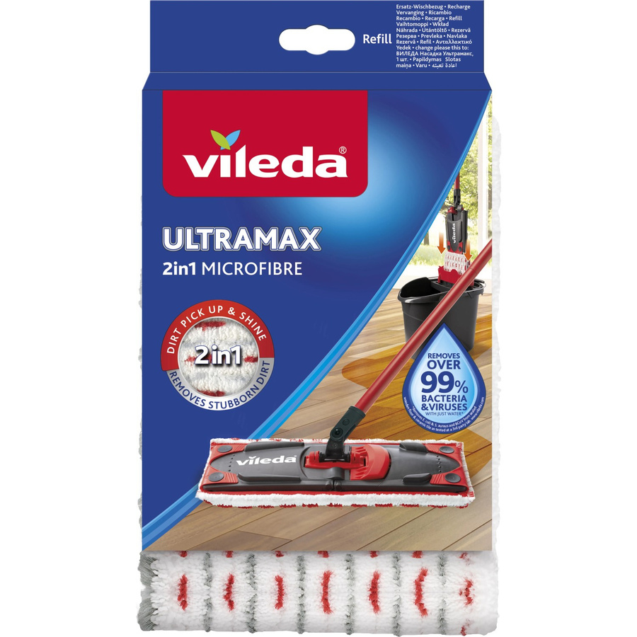 Vileda Ultramax 2in1 Ersatz-Wischbezug in Weiss, Breite: 27,5 cm, Höhe: 14 cm - Bild 2