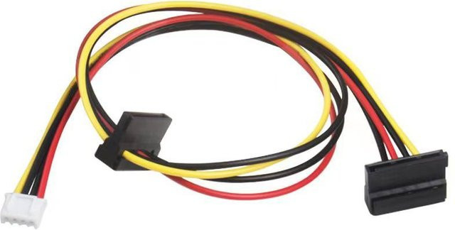OULLX SATA 15PIN auf 4-polige Buchse Konvertierungskabel Adapter für PC Motherboard in Multicolour - Bild 1