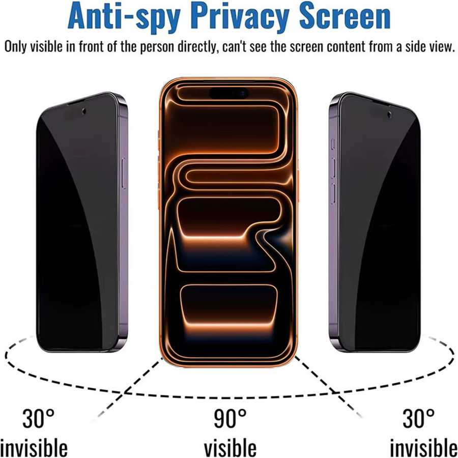 Amour Brave 5er-Pack Anti-Spy Sichtschutz Displayschutz aus gehärtetem Glas für iPhone 11 bis iPhone 17 Pro Max Modelle - Bild 2