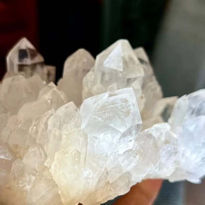 CrystalHola Ananas-Quarz-Cluster aus transparentem Klarquarz als dekorativer Bastelstein für dein Zuhause oder Büro - Bild 4