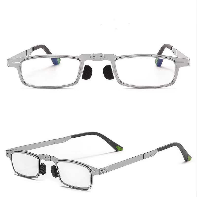 EVUNHUO Lesebrille, Metall, Vollrand, rechteckig, Blaulichtfilter - Bild 1