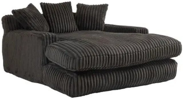 PXloue Stoffsofa aus Cord mit 3 Kissen, Schwarz, B/T/H: 125 x 155 x 63 cm - Bild 1
