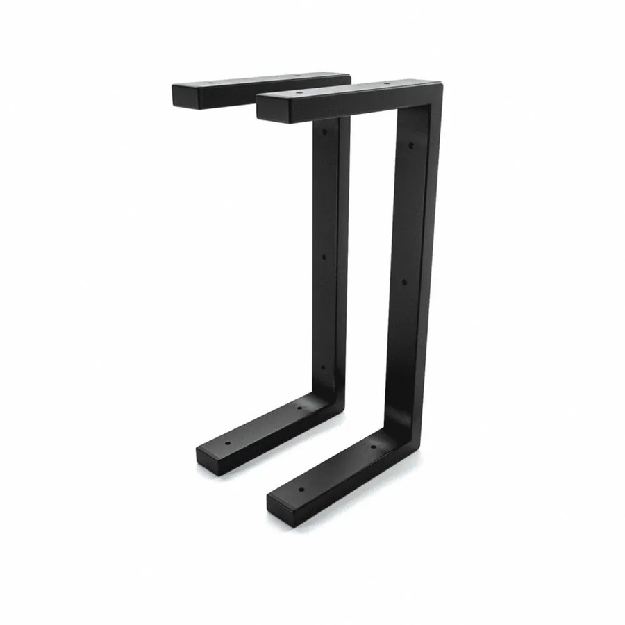 HEVVA Waschtischhalterung LAHN 2er Set Schwarz Matt, Tiefe: 20 cm - Bild 2