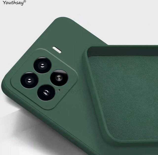 Original Silikon TPU Schutzhülle für Xiaomi 15, Xiaomi 14 und Xiaomi 14T Pro in Grau und Grün - Bild 1