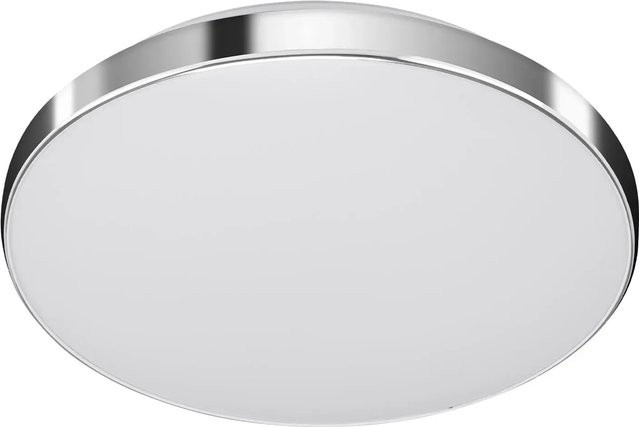 Telefunken Newa LED Deckenleuchte mit Bewegungsmelder und Dämmerungssensor, Weiß-Chrom, Durchmesser: 29 cm - Bild 1