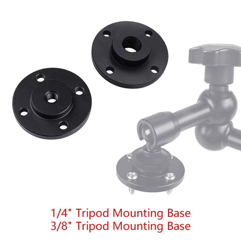 JETTING Kamera Stativ Metall Befestigungsbasis mit 1/2'' und 3/8'' Flansch in Schwarz - Bild 2