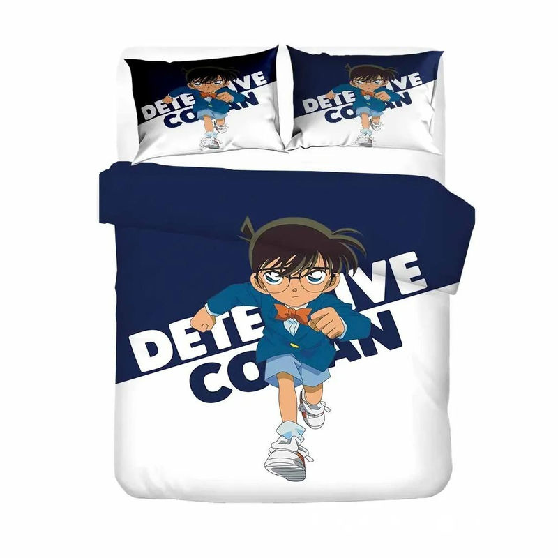 Bettwäscheset Anime Detektiv Conan mit 3D-Druck aus Mikrofaser, 2-teilig, Mehrfarbig, Breite: 70 cm, Länge: 133 cm - Bild 2