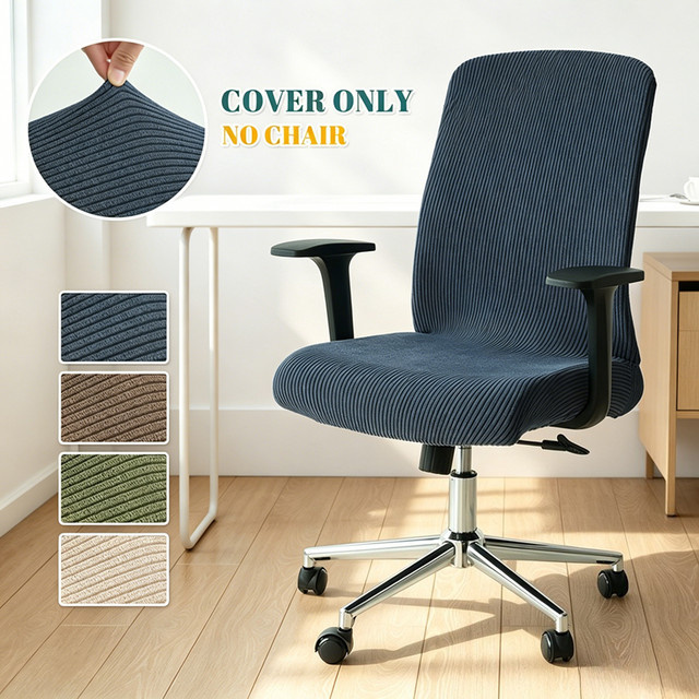WANERQU Jacquard Stretch Büro Stuhl Abdeckung in Rot, Schmutzabweisender Elastan-Bezug für Sessel und Gaming-Sitze - Bild 1