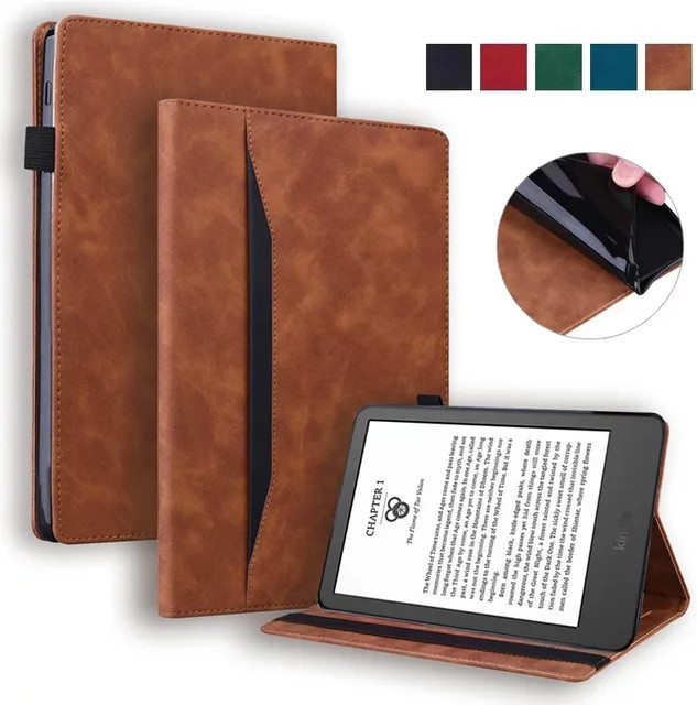VIGENCIA Brieftaschen-Schutzhülle für Kindle 11. Generation 2024 (6 Zoll) in Braun mit Standfunktion - Bild 1
