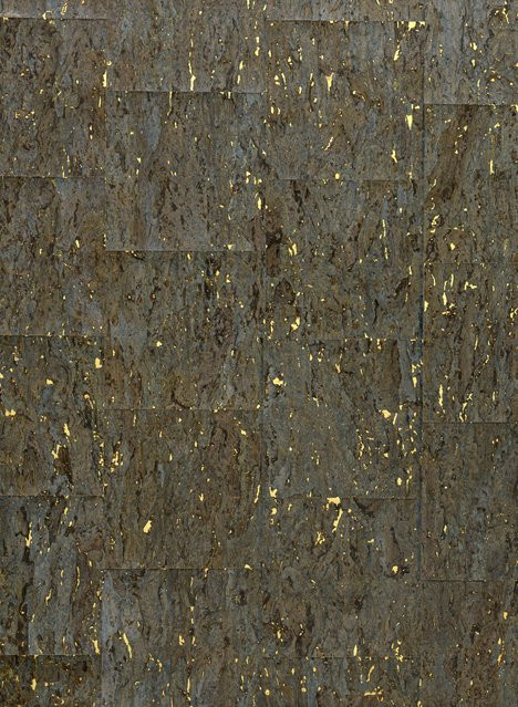 Arte International Tapete Alentejo Cork in Glazed Eucalyptus mit botanischem Design aus Kork und Vlies - Bild 1
