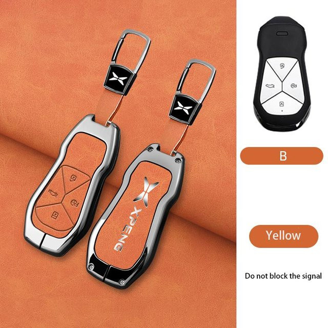 Schlüsselhülle aus Zinklegierung für Xiaopeng Xpeng P7 P7I P5 G3 G3I G9 G6 in Orange - Bild 1
