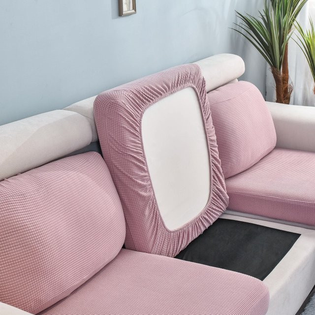 DZQ Stretch-Bezug aus Samt und Plüsch für L-förmige Sofas und Chaiselongues - Bild 1