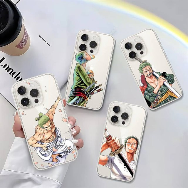 Transparente Handyhülle Roronoa Zoro für Apple iPhone 11 bis 17 Pro Max und Plus Modelle - Bild 1