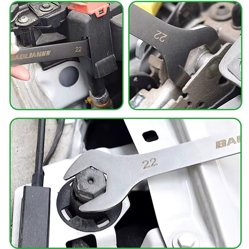 Ultradünner Ratschenschlüssel mit offenem Ende in Silber, Universalschraubenschlüssel Set für Fahrrad, Motorrad und Auto-Reparaturen, 5–32 mm - Bild 6