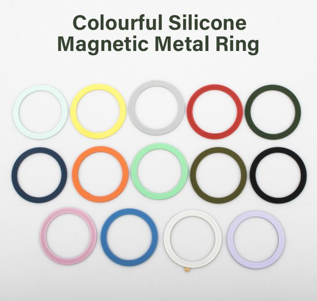 WSSHE Magnetischer Handy-Ring in Weiß für MagSafe-Zubehör und kabelloses Laden, kompatibel mit iPhone 12, 13 und 14 - Bild 1