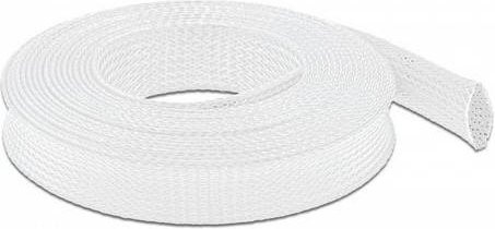 Delock 20806 Geflechtschlauch aus Polyester in Weiß, 10 m - Bild 1