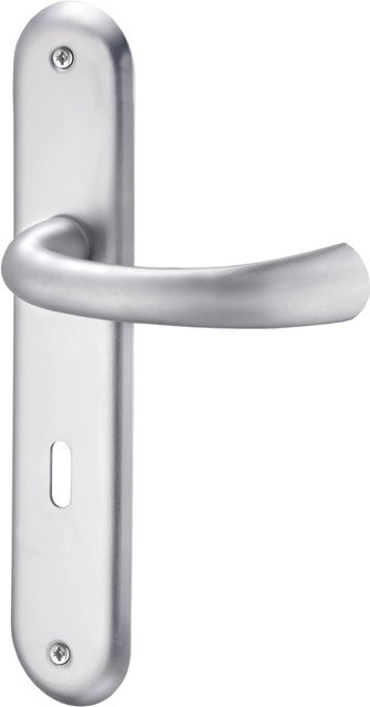 AnsaPro Zimmertür-Schild-Garnitur Innendurchführung aus Aluminium in Natur/Silber/Beige - Bild 1