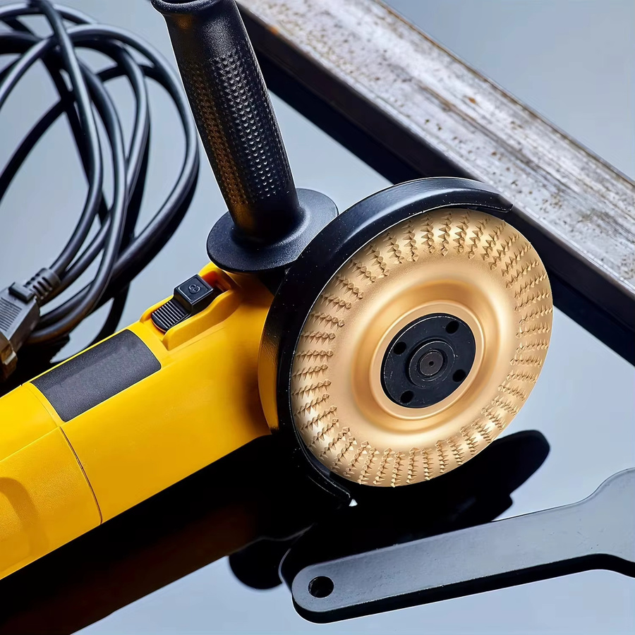 DTBD Vielseitiges Holzbearbeitungs-Schnitzrad und Polierrad in Gold mit 16 mm Innendurchmesser für den Winkelschleifer - Bild 4