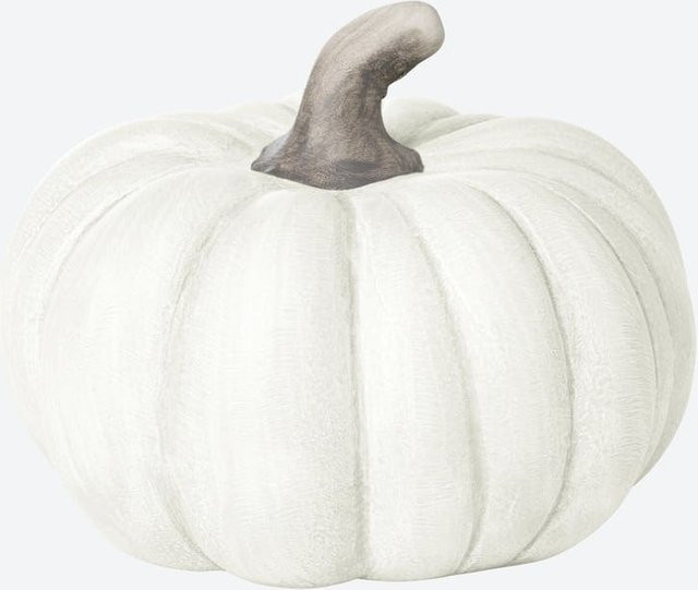 NKD Deko-Kürbis aus Keramik in Weiß, Durchmesser: 10,5 cm - Bild 1
