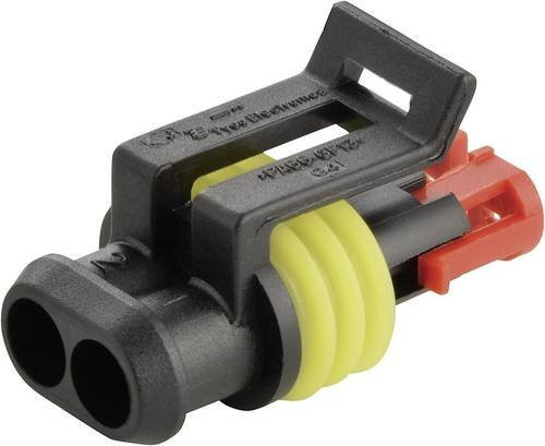 TE Connectivity AMP Superseal 1.5mm Series Buchsengehäuse Kabel Schwarz, 2-polig, 282080-1 - Bild 1