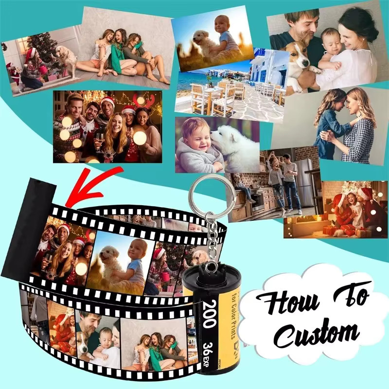 Schlüsselanhänger Kamerafilm-Filmrolle, personalisiert mit Foto, XCL - Bild 4