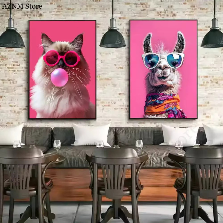 Potdemiel Tiger Wandposter wasserdicht und selbstklebend für Wohnzimmer und Schlafzimmer - Bild 2